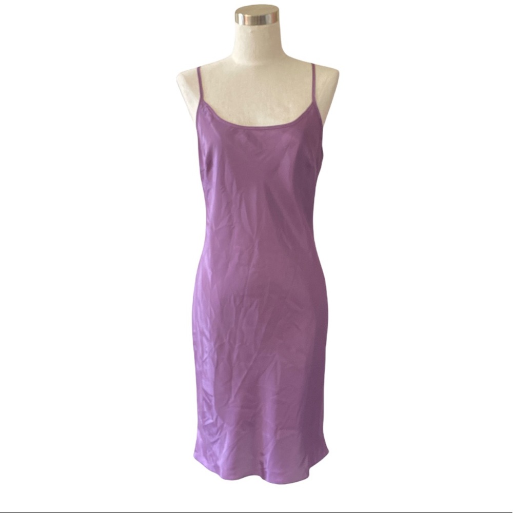Gorgeous! Italian Designer Production Sample; Purple Slip&Cowl-Neck Dress! EUC! - Picture 11 of 16